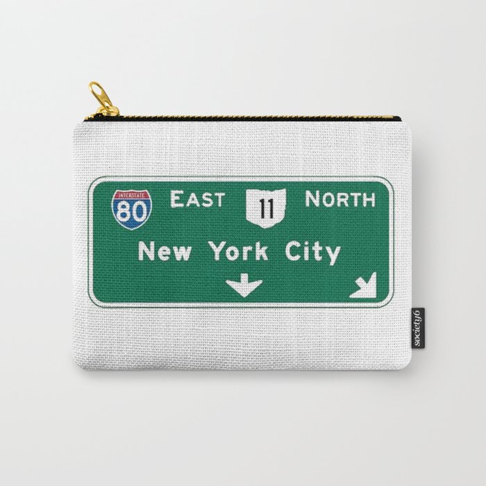 New York City Interstate 80 Sign Carry-All Pouch