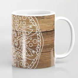 primitive rustic brown beach wood tropical tribal tattoo seahorse Coffee Mug