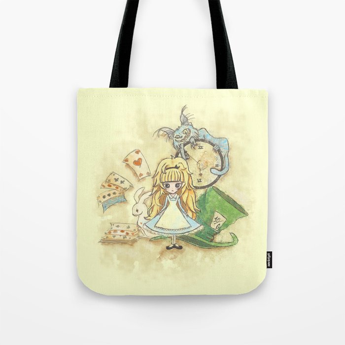 Alice in Wonderland Tote Bag