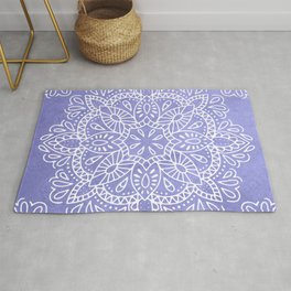 Very Peri 2022 Color Of The Year Violet Periwinkle Lace Mandala Area & Throw Rug