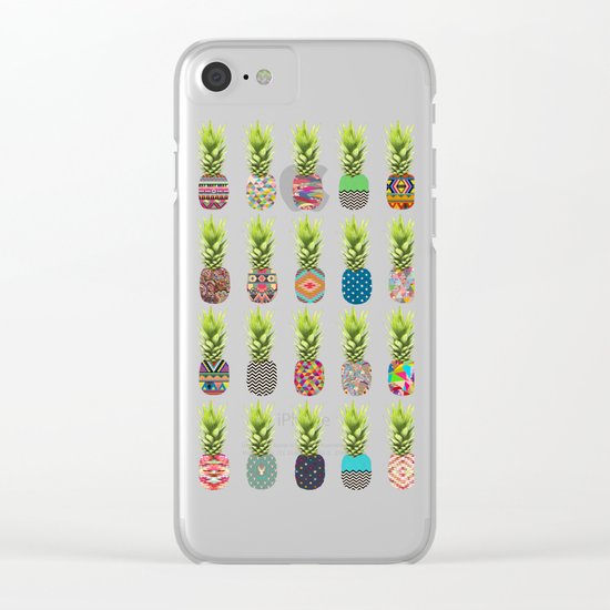 Pineapple Party Clear iPhone Case