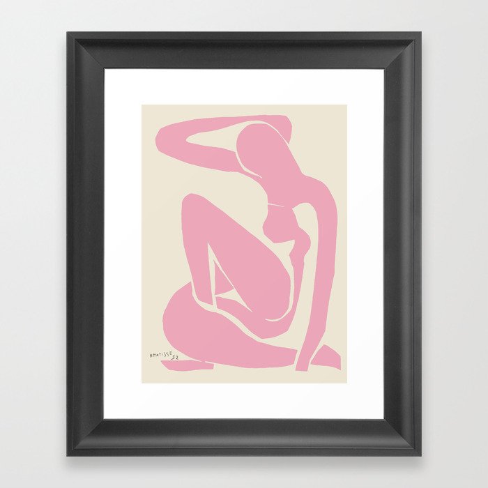 Pink Nude By Henri Matisse HD High Resolution Version Framed Art Print