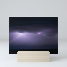 Summer Lightning Storm On The Prairie V - Nature Landscape Mini Art Print
