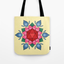 D20 Flower Mandala Tote Bag