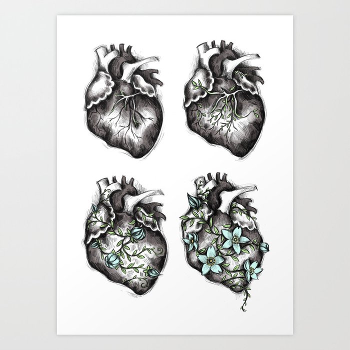 Flowering Heart Art Print