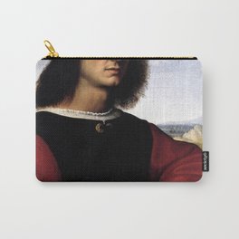 Raphael - Portrait of Agnolo Doni Carry-All Pouch | Old, Highrenaissance, Illustration, Oilpaint, Wallart, Artprint, Poster, Vintage, Painting, Portraitpainting 