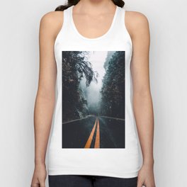 Foggy Forest Road Tank Top