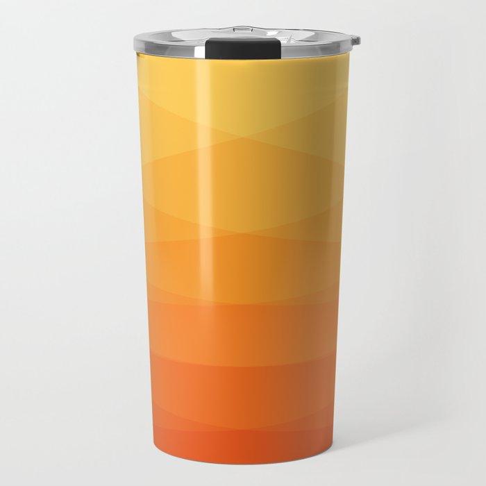 Orange and yellow ombre polygonal geometric pattern Travel Mug