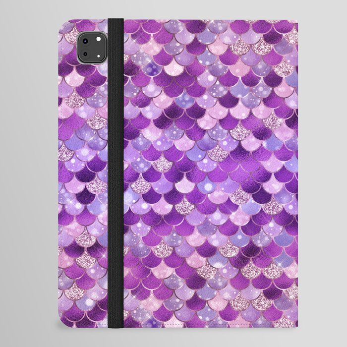Purple Mermaid Pattern iPad Folio Case