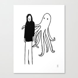 Octopus Hug Canvas Print