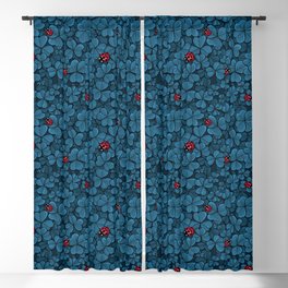 Find the lucky clover in blue Blackout Curtain