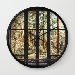 Window to the Forest Wall Clock
