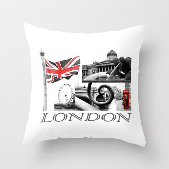 London Reds Throw Pillow
