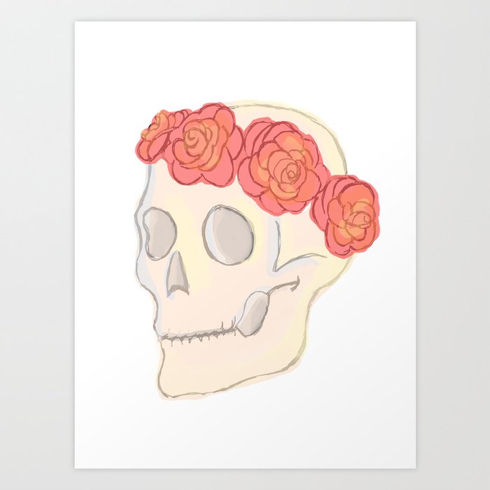 Head of flowers Art Print