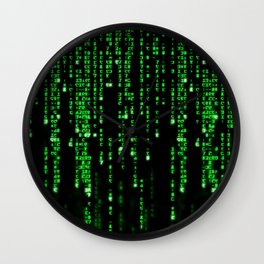 Matrix Binary Code Wall Clock