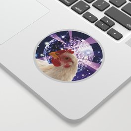 Disco chicken - Retro Vintage Funny  Sticker