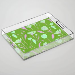 Be Your Own Green Flower Garden Acrylic Tray