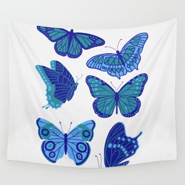 Texas Butterflies – Blue and Teal Wall Tapestry