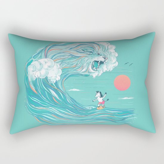 surfing zebra Rectangular Pillow