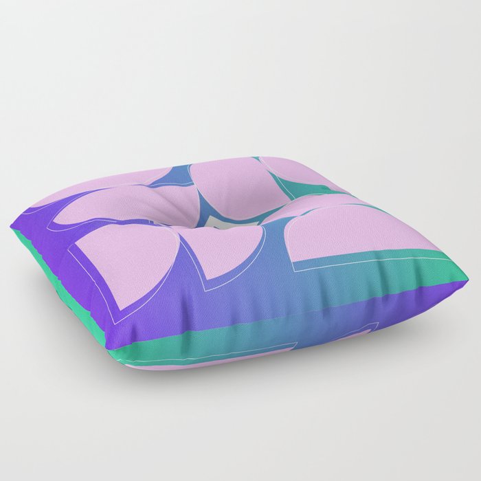 abstract geometric colorful art work #9 Floor Pillow