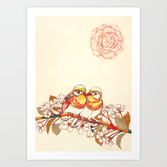 Lovebirds Art Print