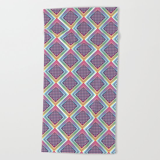 Gradient Rhombus Beach Towel