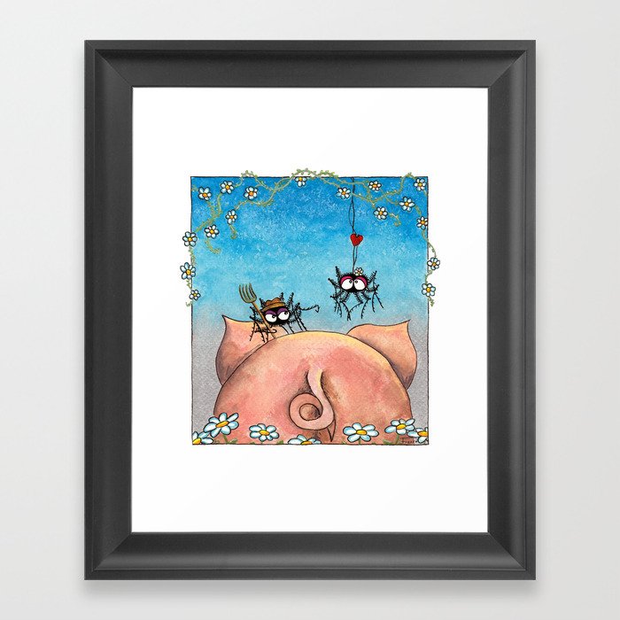 Spiderfarmer is looking for a wife Framed Art Print