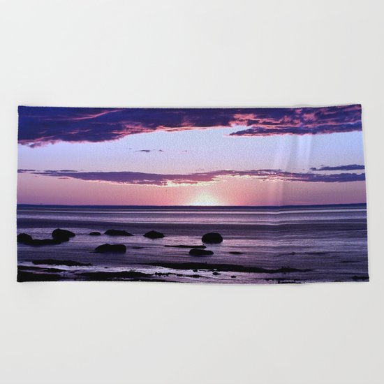 Coastal Sunset Sainte-Anne-Des-Monts Beach Towel