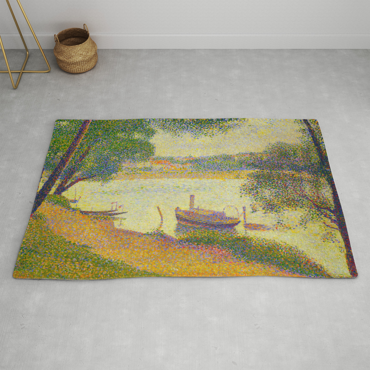 Gray Weather Grande Jatte 1888 Oil Painting Pointillism Post Gray Weather Grande Jatte 1888 Oil