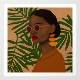 girl in shades Art Print