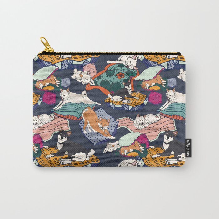 Lounging Shibas Carry-All Pouch