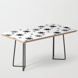 Black and White Daisy Pattern Coffee Table