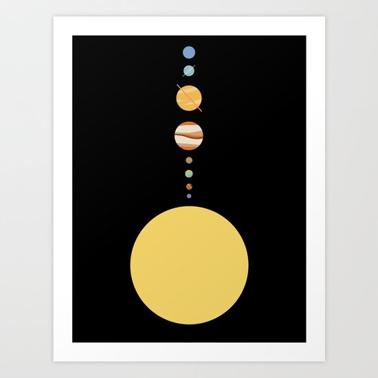 Minimal Solar System Art Print