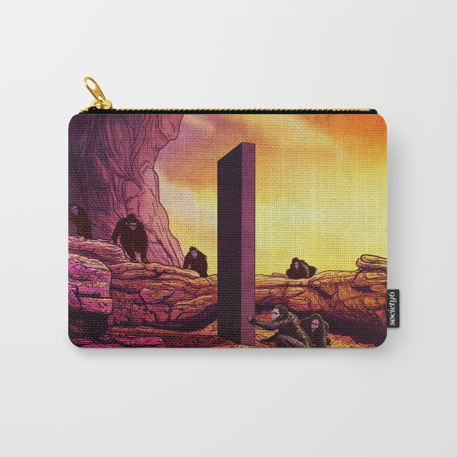 ape men meet monolith 2001 a space odyssey carry all pouch by consumepopculture society6 ape men meet monolith 2001 a space odyssey carry all pouch by consumepopculture