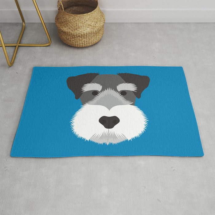 Miniature Schnauzer Rug by Three Black Dots Society6
