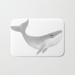 gray whale  Bath Mat