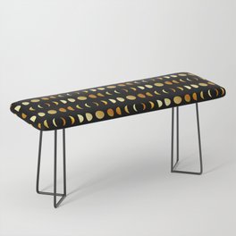 Celestial Moon phases in gold	 Bench