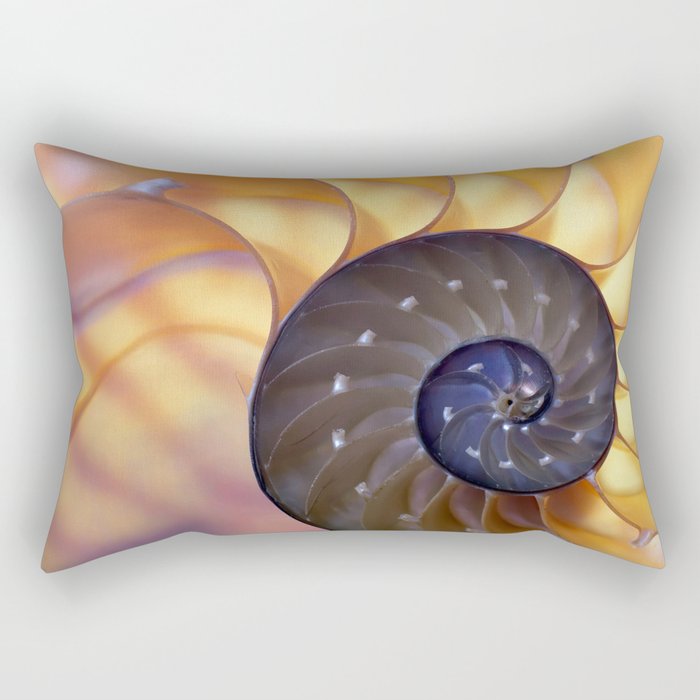 Macro Seashell Rectangular Pillow