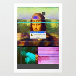 Mona Lisa _corrupt Art Print