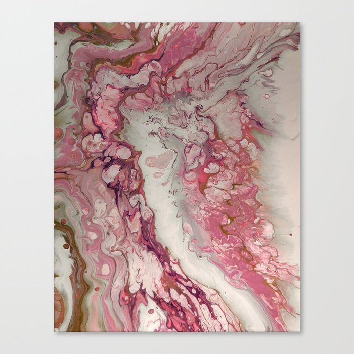 pic How To Marble With Acrylic Paint On Canvas exploring pink pink rose fluid marble acrylic painting canvas print by colorflowcreations
