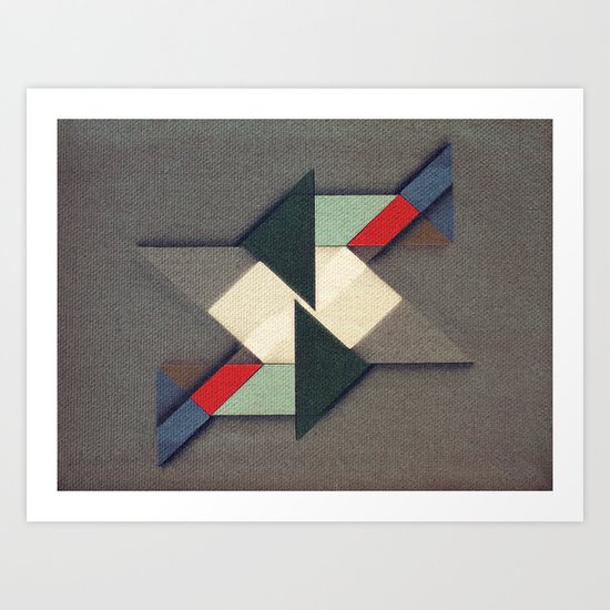 La Réunion Geometrique Art Print