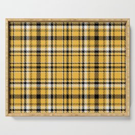 plaid to see you_yellow Serving Tray