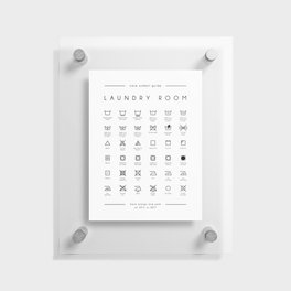 Laundry Room Care Symbol Guide Floating Acrylic Print
