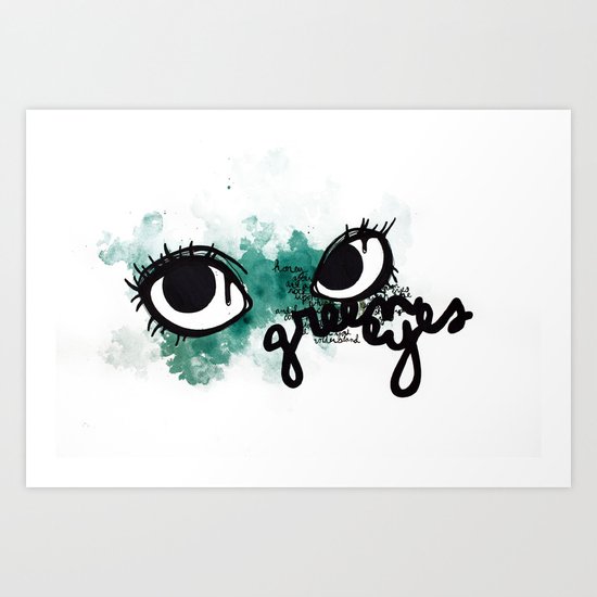 Green Eyes Art Print