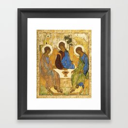 The Holy Trinity By Andrei Rublev Framed Art Print