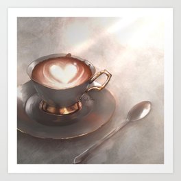 café Latte Art Print