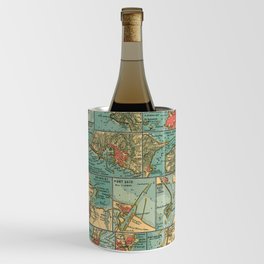 See Atlas 1906 - German Sea Atlas - Mediterranean and Indian Ocean Seaports; Venice, Messina, Bombay Wine Chiller