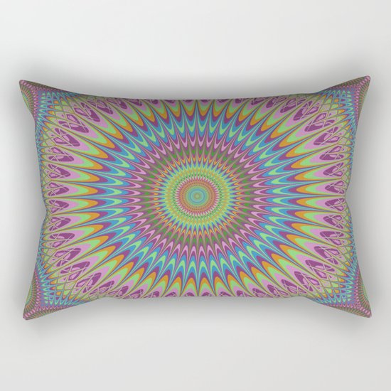Psychedelic mandala Rectangular Pillow