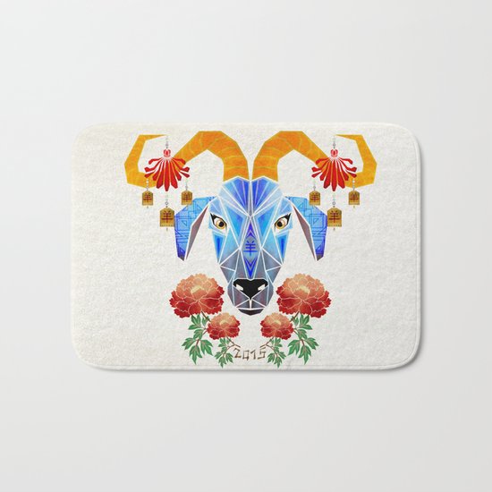chinese goat Bath Mat