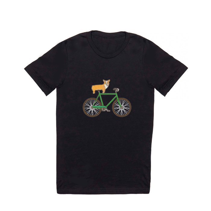 Corgi on a bike T Shirt